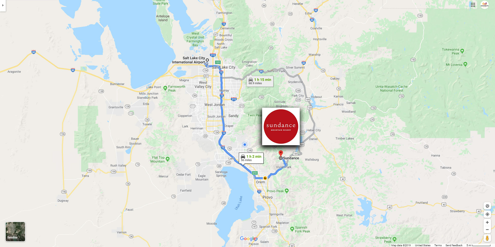 google map hotels near salt lake city airport